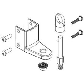 Metal Toilet Partition Bottom Hinge Kit, Zamak, Baked Enamel - HDWT-T110