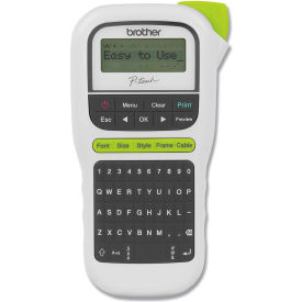 Portable Label Maker, 3 Fonts, White & Gray