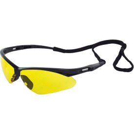 Octane Safety Glasses, Amber Lens, Black Frame, Pack of 12