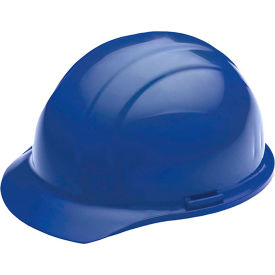 Americana Cap Safety Helmet, 4-Point Nylon Mega Ratchet Suspension, Blue