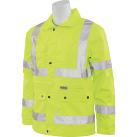 S371 ANSI Class 3 Raincoat, 2XL, Hi-Viz Lime