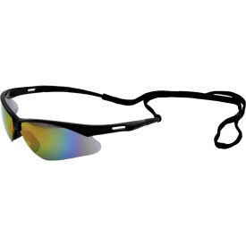 Octane Safety Glasses, Hi Res Mirror Lens, Black Frame, Pack of 12