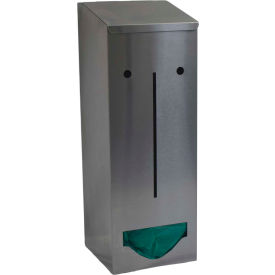 Stainless Steel Single Bulk PPE Dispenser, 6"W x 5-3/4"D x 17"H
