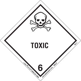 Toxic Label, Worded, Paper, 500/Roll