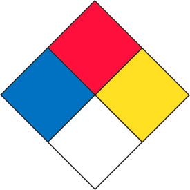 H-L92 NFPA Diamond Only Label, 4" x 4", Paper, 500/Roll
