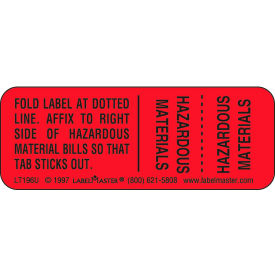 Hazmat Shipping Paper Tab, Paper, 500/Roll