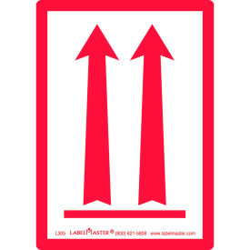 Red Arrows Up Air Label, Paper 2 15/16" x 4 1/8", 500/Roll