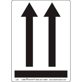 Black Arrows Up Air Label, 3 1/4" x 4 1/2", 500/Roll