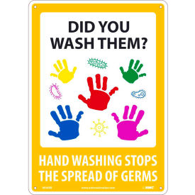 Did You Wash Them? Sign 10 X 14, Plastic