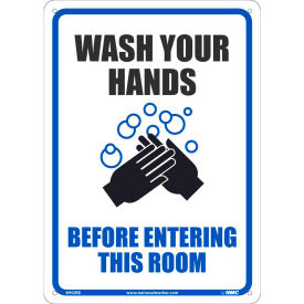 Wash your Hands Before Entering this Room Sign, 10 X 14, Plastic