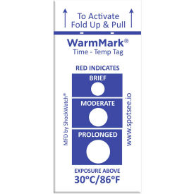 WarmMark Time Temperature Indicators, 30°C/86°F, 100/Box