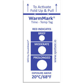 WarmMark Time Temperature Indicators, 20°C/68°F, 100/Box