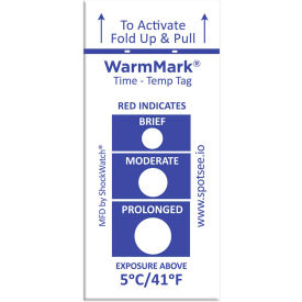 WarmMark Time Temperature Indicators, 5°C/41°F, 100/Box