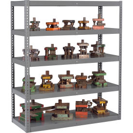 5 Shelf, Extra Heavy Duty Boltless Shelving, 60-5/8"W x 24-5/8"D x 72"H