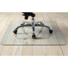 Tempered Glass Chair Mat for Hard Floors and Carpets - 50"L x 44"W