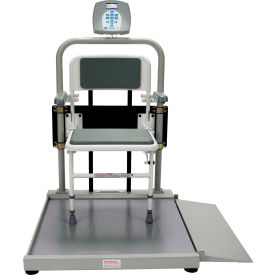 Digital Wheelchair Ramp Scale with Fold Away Seat, 1000 lb x 0.2 lb