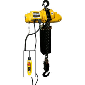 2 Ton Electric Chain Hoist, 10' Lift, 6.5 FPM, 115V