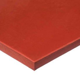 Silicone Rubber Sheet, 6"L x 6"W x 3/8" Thick, 40A, Red