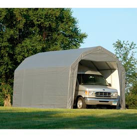 Barn Style Shelter 12' x 24' x 9' Gray
