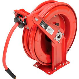 3/8"x50' 300 PSI Spring Retractable Low Pressure Steel Hose Reel