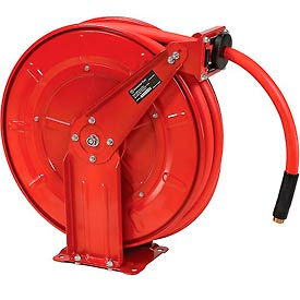 1/2"x50' 300 PSI Spring Retractable Low Pressure Steel Hose Reel
