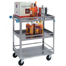 Steel Utility Cart w/3 Shelves, 500 lb Capacity, 31"L x 19"W x 33-3/4"H