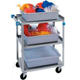 Steel Utility Cart w/3 Shelves, 300 lb. Capacity, 30-3/4"L x 18-3/8"W x 33"H