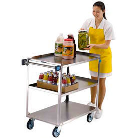Steel Utility Cart w/3 Shelves, 500 lb. Capacity, 54-1/8"L x 22-3/8"W x 37-1/4"H