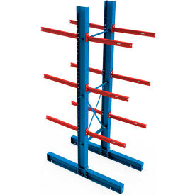 Double Sided I-Beam Cantilever Rack Starter, 192"H Upright & 48"W Brace Kit