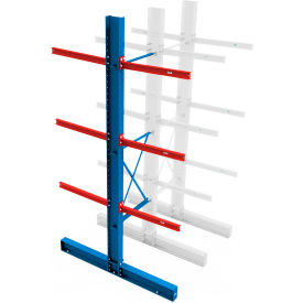 Double Sided I-Beam Cantilever Rack Add-On, 144"H Upright & 48"W Brace Kit