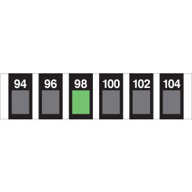 Disposable Fahrenheit Scale Forehead Temperature Strips, 1-13/16" x 7/16", 100/Pack
