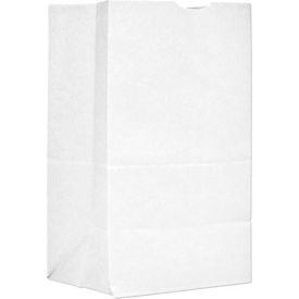 Paper Grocery Bags, #20 Squat, 8-1/4"W x 5-15/16"D x 13-3/8"H, White, 500/Pack