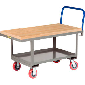 Work Height Platform Truck with Lower Shelf 24 x 48 Fixed Height