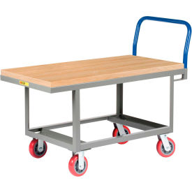 Work Height Platform Truck with Butcher Block Top 24 x 48, Fixed Height