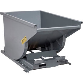 Self-Dumping Forklift Hopper with Bump Release, 1/3 Cu. Yd., 6000 Lbs, Gray
