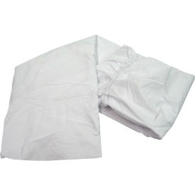 Twin Size Fitted Bed Sheets, 80" x 36" x 7" - White - 12 Pack