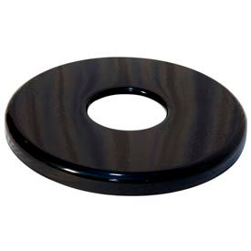 Coated Steel Flat Lid For 32 Gallon Trash Can, Black
