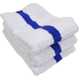 Blue Center Stripe Pool Towel - 44" x 22" - 12 Pack