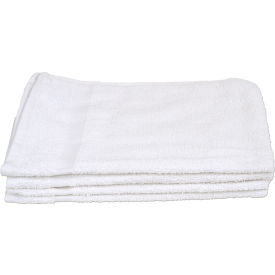 Poly-Cotton Hand Towel - 27" x 16" - White - 12 Pack