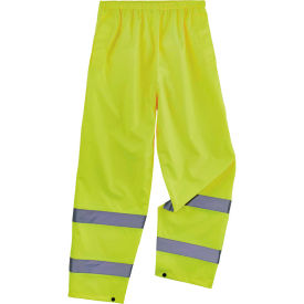 8916 Glowear Class E Lightweight Hi-Vis Rain Pants, Lime, 4XL