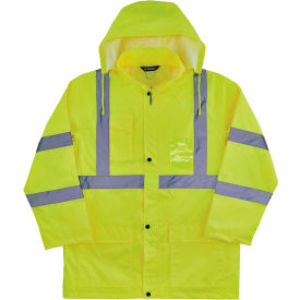 Type R Class 3 Lightweight Hi-Vis Rain Jacket, Lime