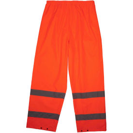 8916 Glowear Class E Lightweight Hi-Vis Rain Pants, Orange, XL