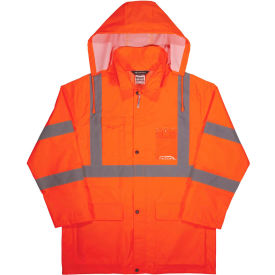 8366 Glowear Type R Class 3 Lightweight Hi-Vis Rain Jacket, Orange, XL