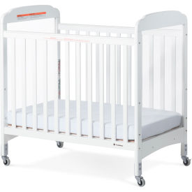 Next Gen Serenity Fixed-Side Compact Clearview Crib - White