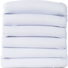 Thermasoft Cotton Knit Thermal Blankets - White - Pack of 6