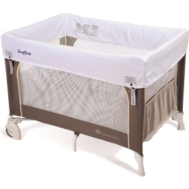 Foundations SnugFresh Elite Portable Travel Yard, Sahara Beige, with Cover
