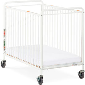 Chelsea Steel Crib with 4" Oversized Casters - Clearview End Panel