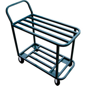 Stocking & Marking Cart w/2 Shelves, 600 lb. Capacity, 41"L x 18"W x 39"H, Green