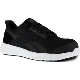 Men's Athletic Work Shoe, Black/White, Size 9.5, M