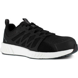Men's Athletic Work Shoe, Black/White, Size 12, M